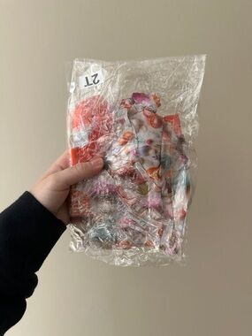 Floral Mushroom Set - Bright Pink & Orange Accent